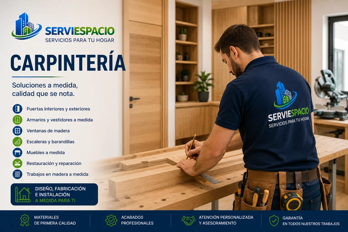 Carpintería: trabajos realizados por serviespacio